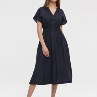 Elbow-sleeve midi shirtdress product image