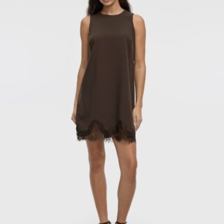 Shift dress with lace trim product image