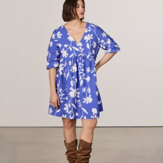 Long-sleeve empire dress - front view